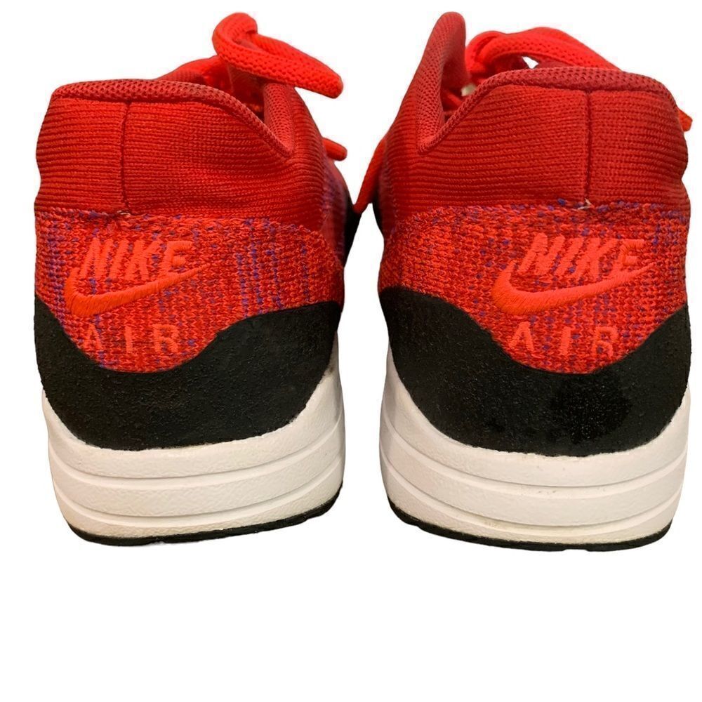 Nike Womens Air Max 1 Ultra Flyknit Running University Red Trainers Sz 8 - Picture 5 of 10